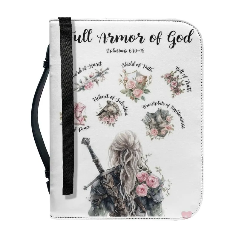 CHRISTIANARTBAG Bible Cover - Put On The Full Armor Of GOD Ephesians 6 10-18 - Personalized Bible Cover, CABBBCV02120824.