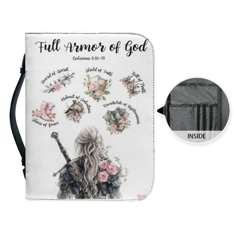 CHRISTIANARTBAG Bible Cover - Put On The Full Armor Of GOD Ephesians 6 10-18 - Personalized Bible Cover, CABBBCV02120824.