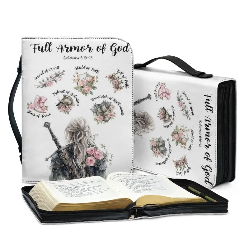 CHRISTIANARTBAG Bible Cover - Put On The Full Armor Of GOD Ephesians 6 10-18 - Personalized Bible Cover, CABBBCV02120824.