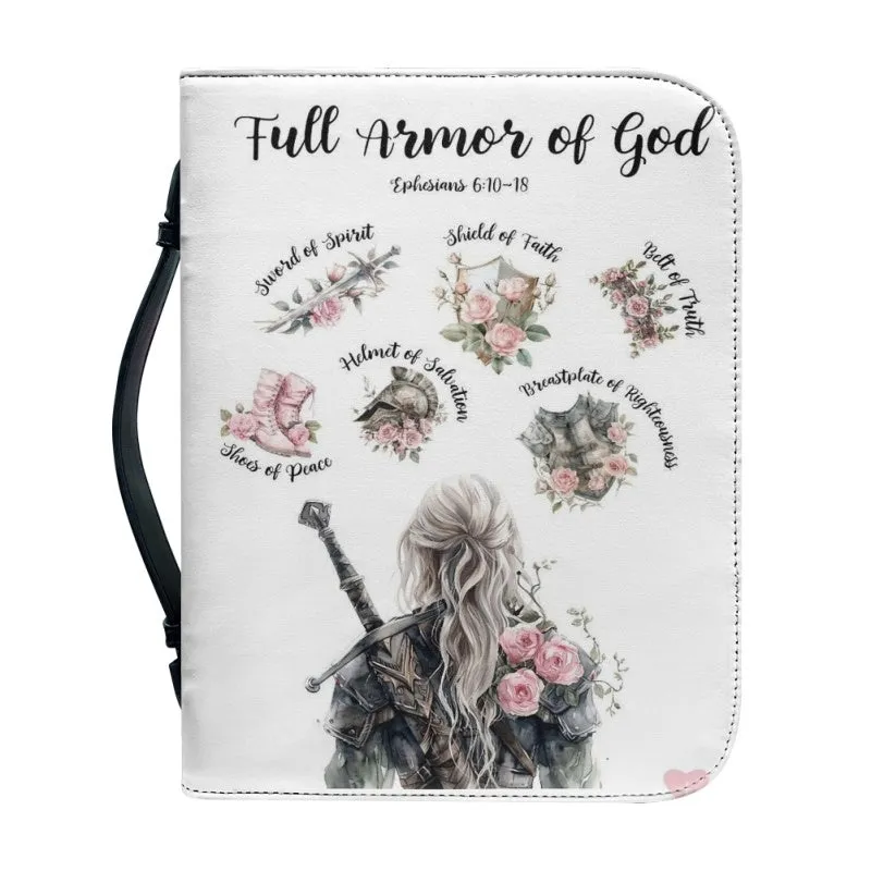 CHRISTIANARTBAG Bible Cover - Put On The Full Armor Of GOD Ephesians 6 10-18 - Personalized Bible Cover, CABBBCV02120824.