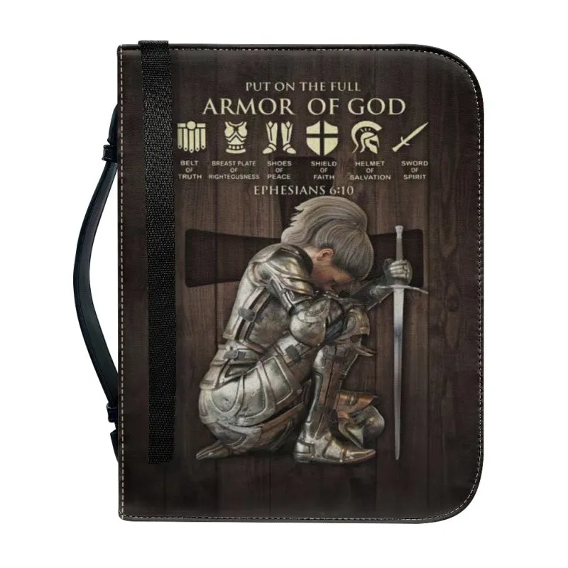 CHRISTIANARTBAG Bible Cover - Uncover the sacred meaning of your name - Armor of God Bible Cover - Personalized Bible Cover, CABBBCV01080924.