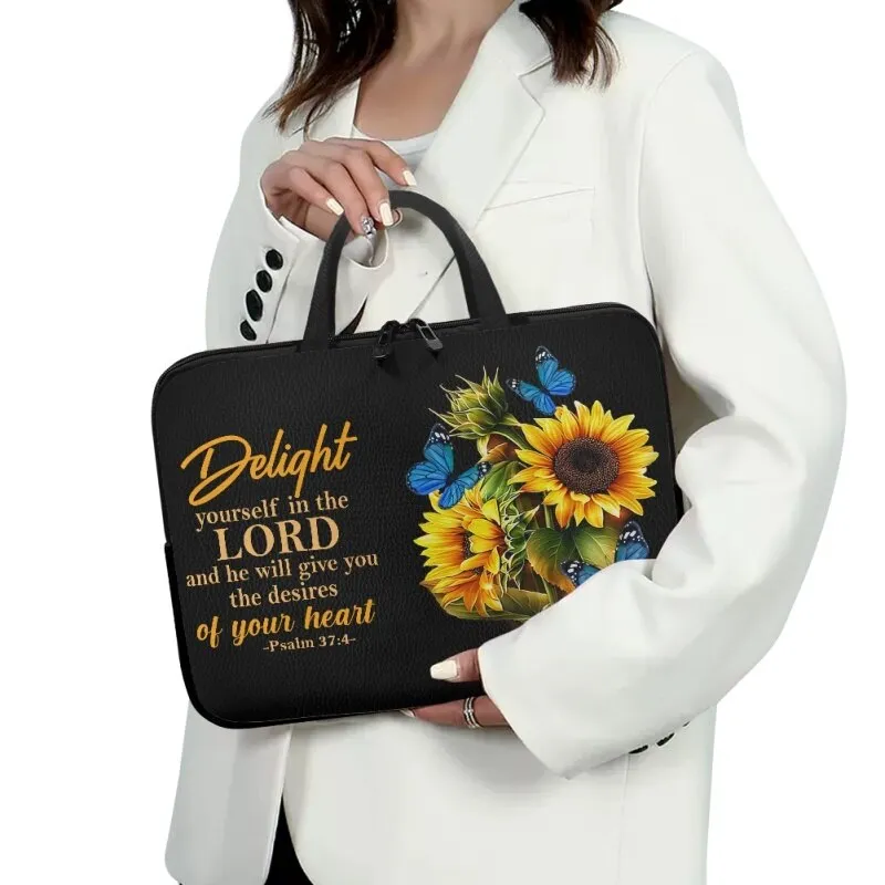 Christianartbag Laptop Bag, Delight Yourself In The Lord Laptop Bag, Personalized Laptop Bag, Laptop Bag, CABLTB07180823.