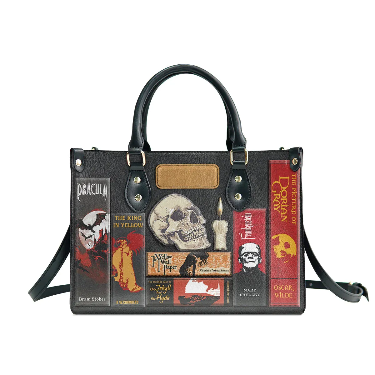 Christianartbag Novel Bags, Personalized Leather Handbags for Literary Enthusiasts, Horror Leather Handbag, CABHN01281223.