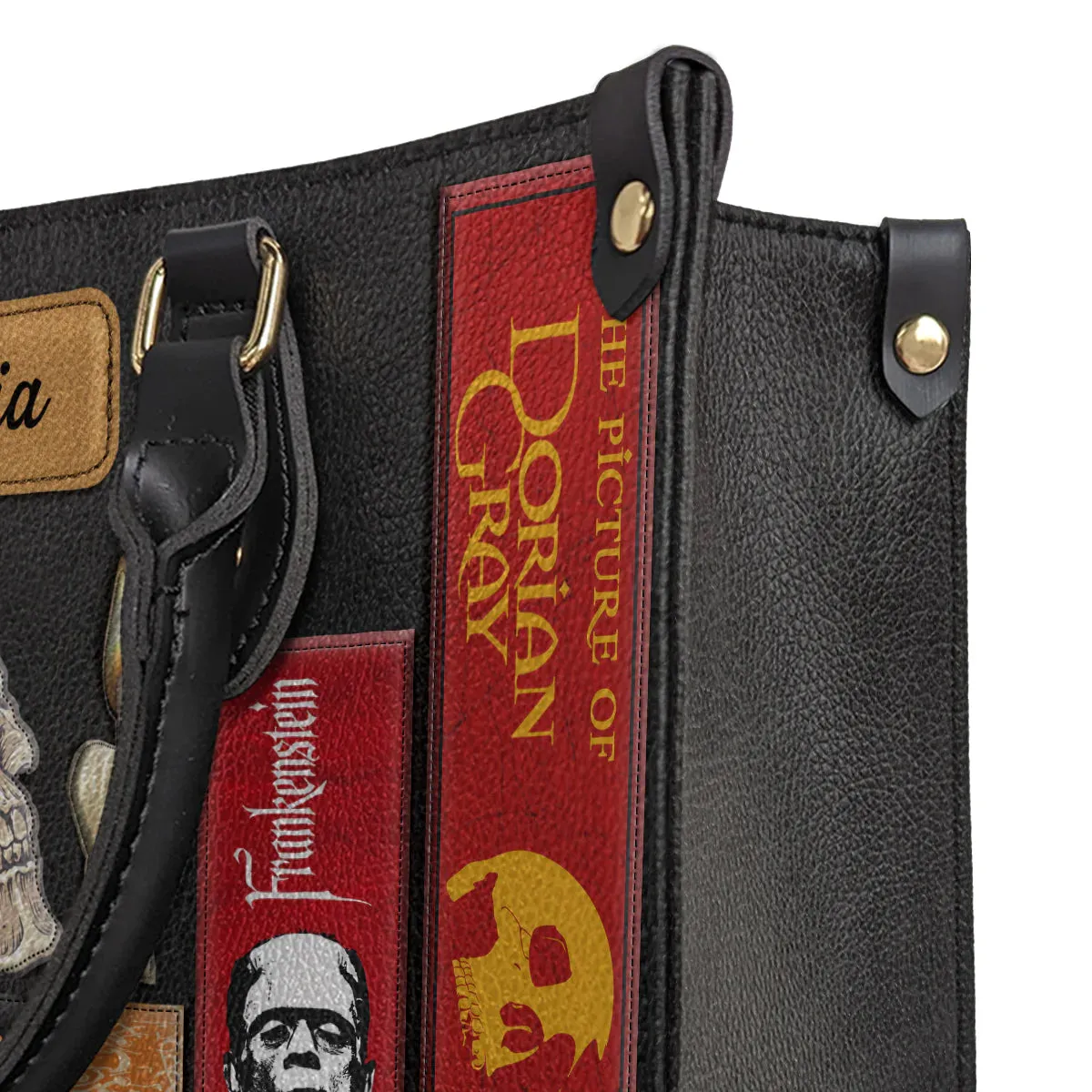 Christianartbag Novel Bags, Personalized Leather Handbags for Literary Enthusiasts, Horror Leather Handbag, CABHN01281223.