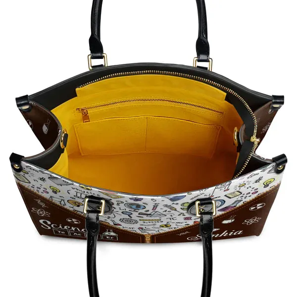 Christianartbag Teacher Bags, Custom Leather Handbags for Teachers, Gift For Teacher, Design Handbag, Science Teacher Chemical Elements Handbag, CAB06281223.