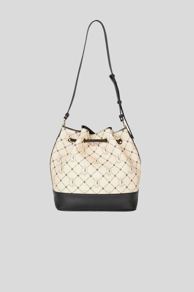 Clavel Bucket Mid Full Grain Monogram Marshmallow