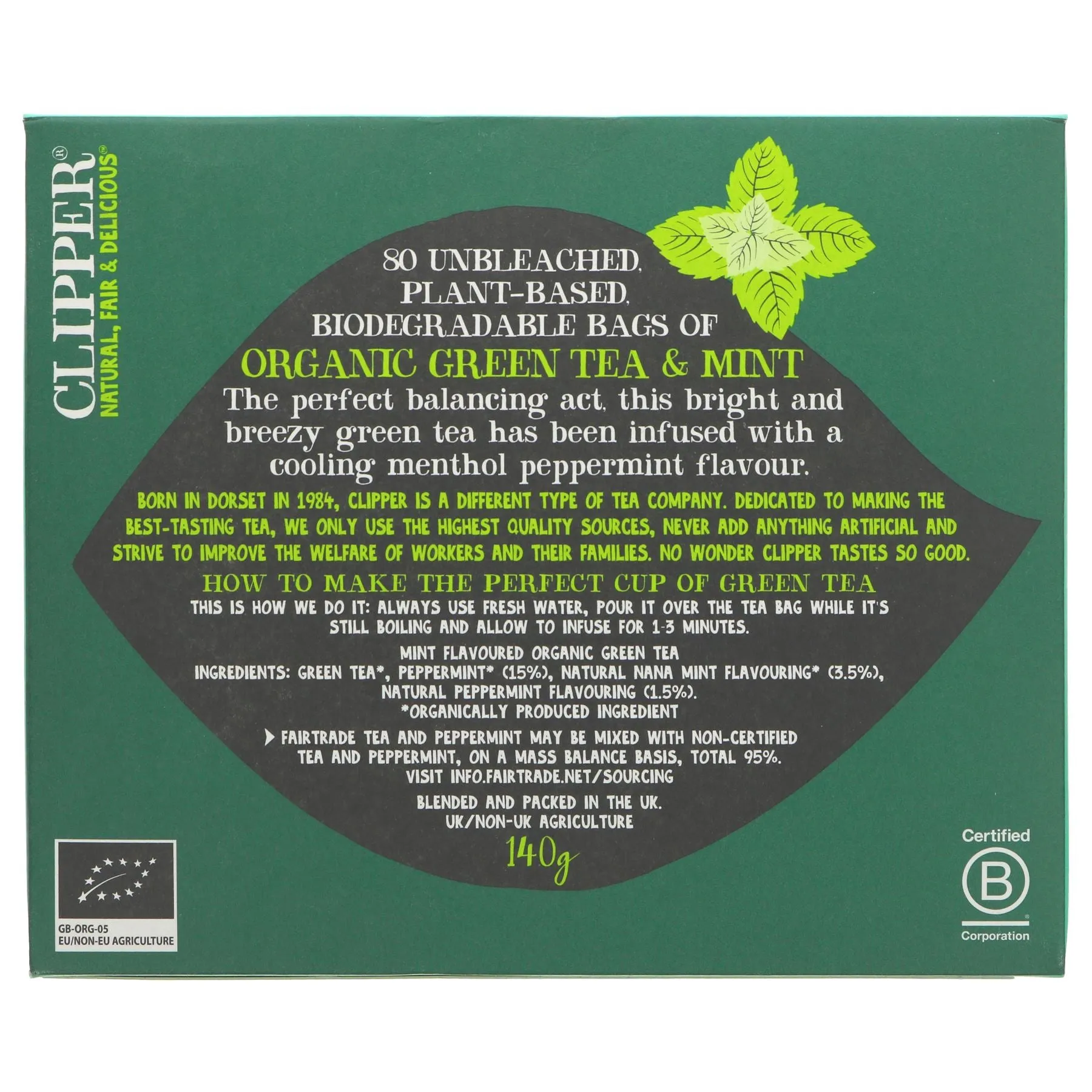Clipper | Green and Mint | 80 bags