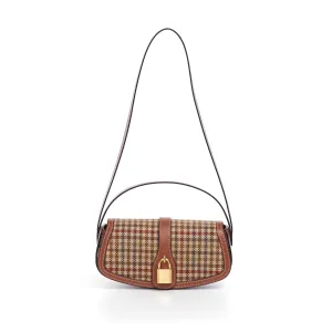 Clutch On Strap Tabou In Multicolor Tweed & Calfskin
