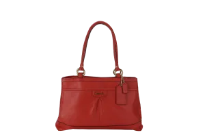 COACH (J1220- F19723) TOTE BAG LARGE ORANGE CALFSKIN GOLD HARDWARE WITH DUST COVER