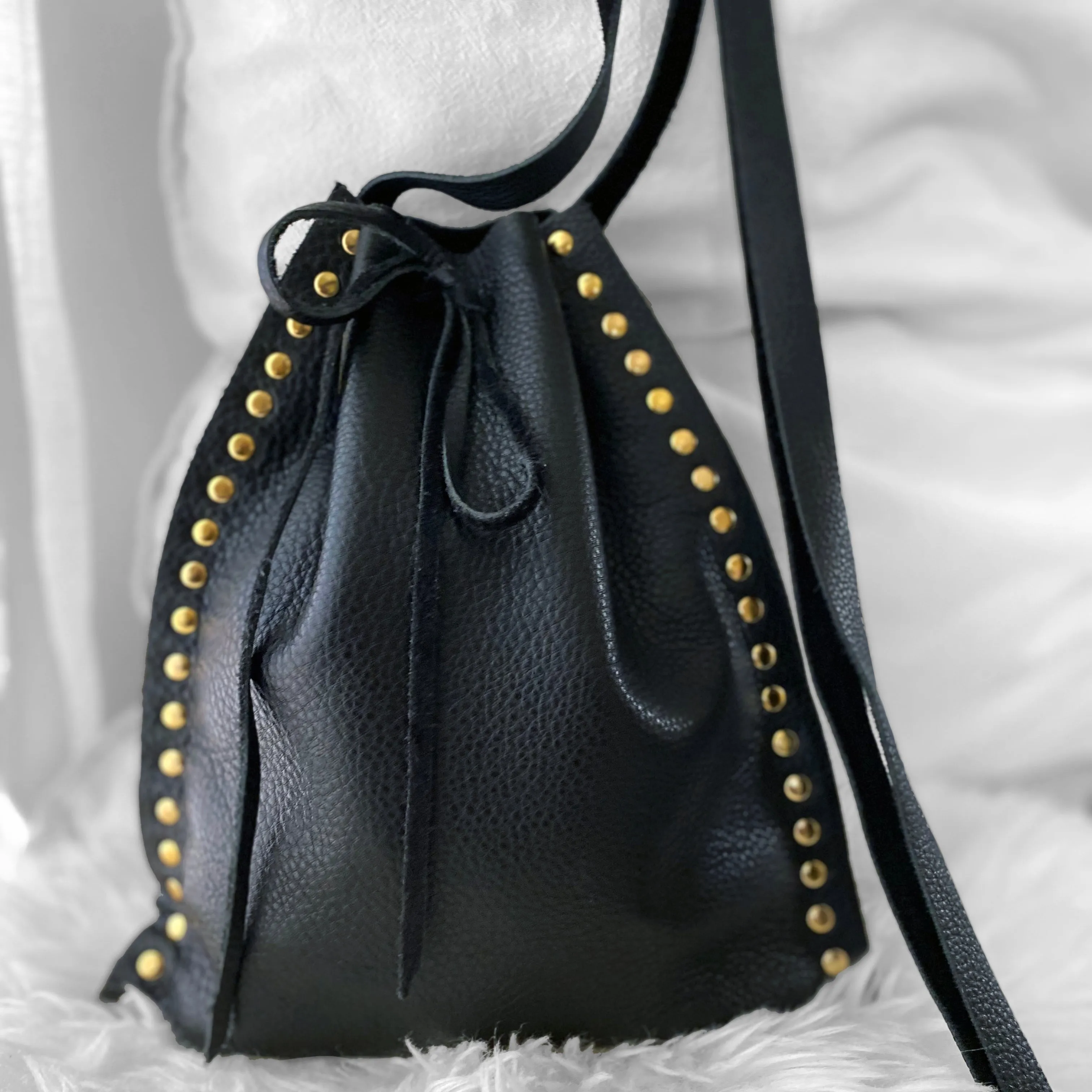 Coco Bag with Studs - Black