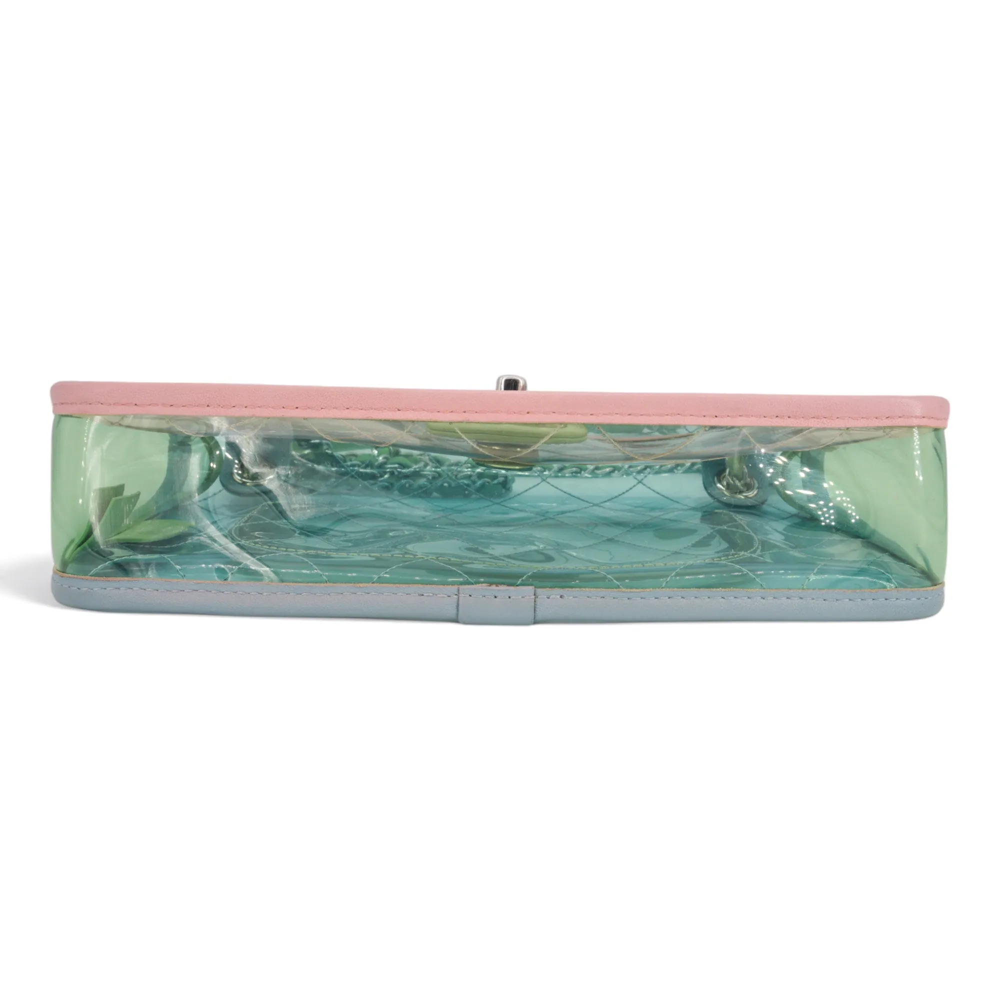 Coco Splash PVC Medium Flap Bag Blue Pink Green