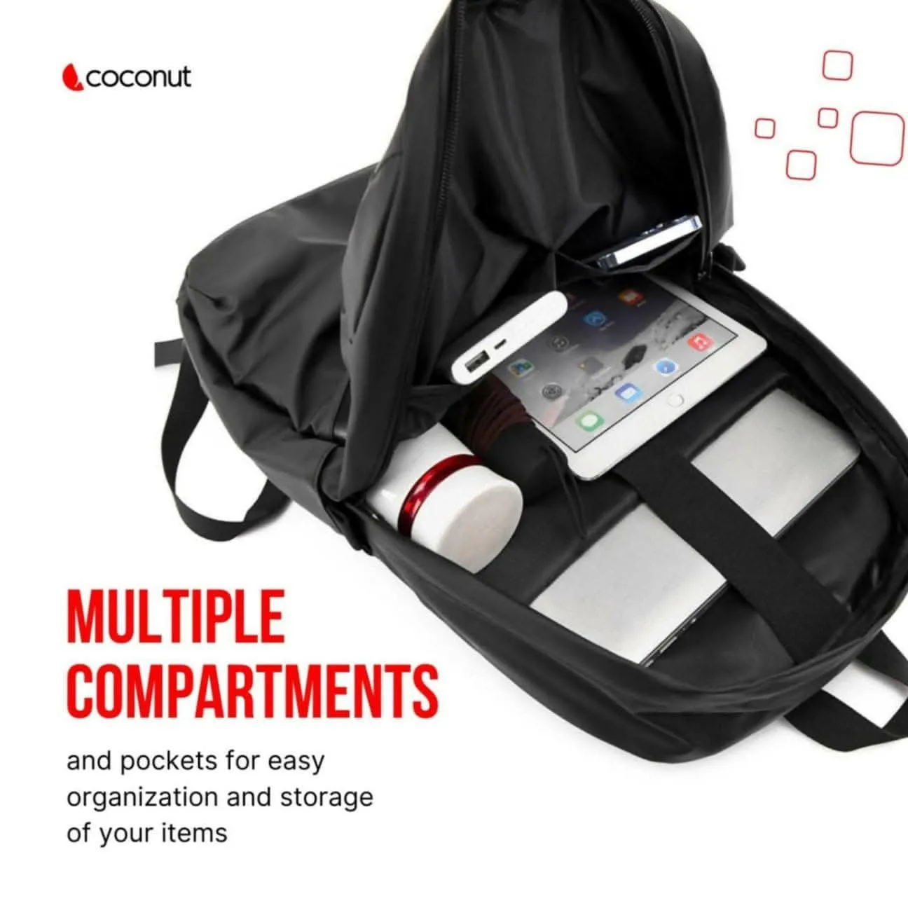 Coconut Matrix Travel Backpack(Black)