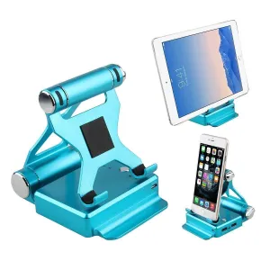 Color: Blue - Podium Style Stand With Extended Battery Up To 200% For iPad, iPho