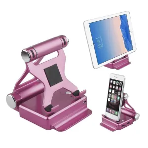 Color: Pink - Podium Style Stand With Extended Battery Up To 200% For iPad, iPho