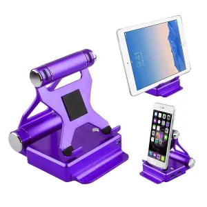 Color: Purple - Podium Style Stand With Extended Battery Up To 200% For iPad, iP