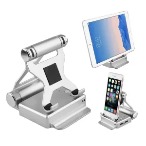 Color: Silver - Podium Style Stand With Extended Battery Up To 200% For iPad, iP