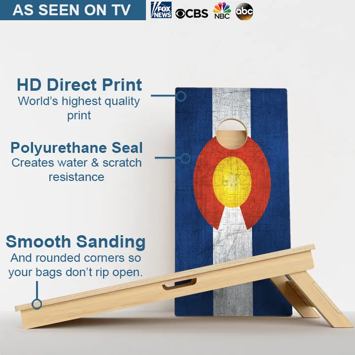 Colorado Flag Professional Cornhole Boards