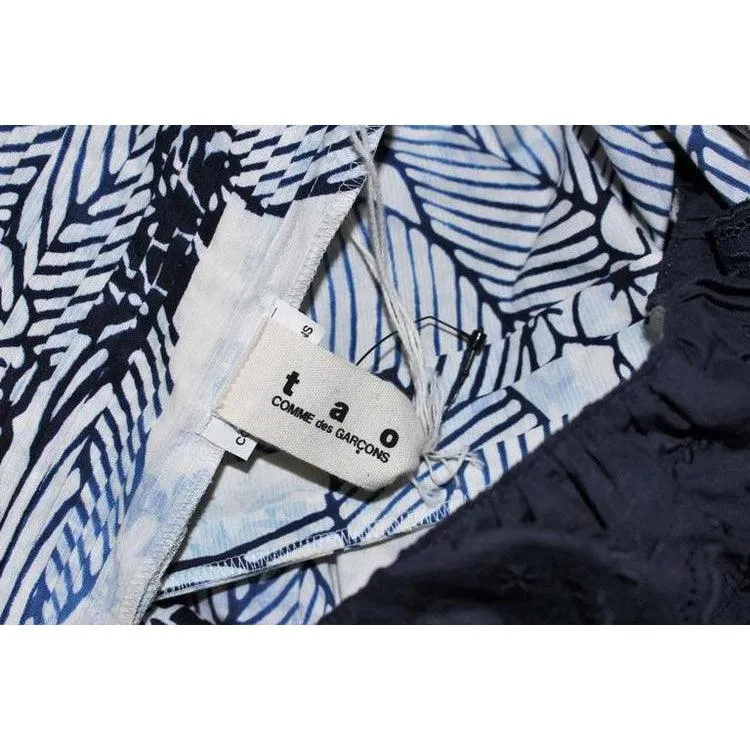 COMME DES GARÇONS Blue Floral Print with Open Back | Size S
