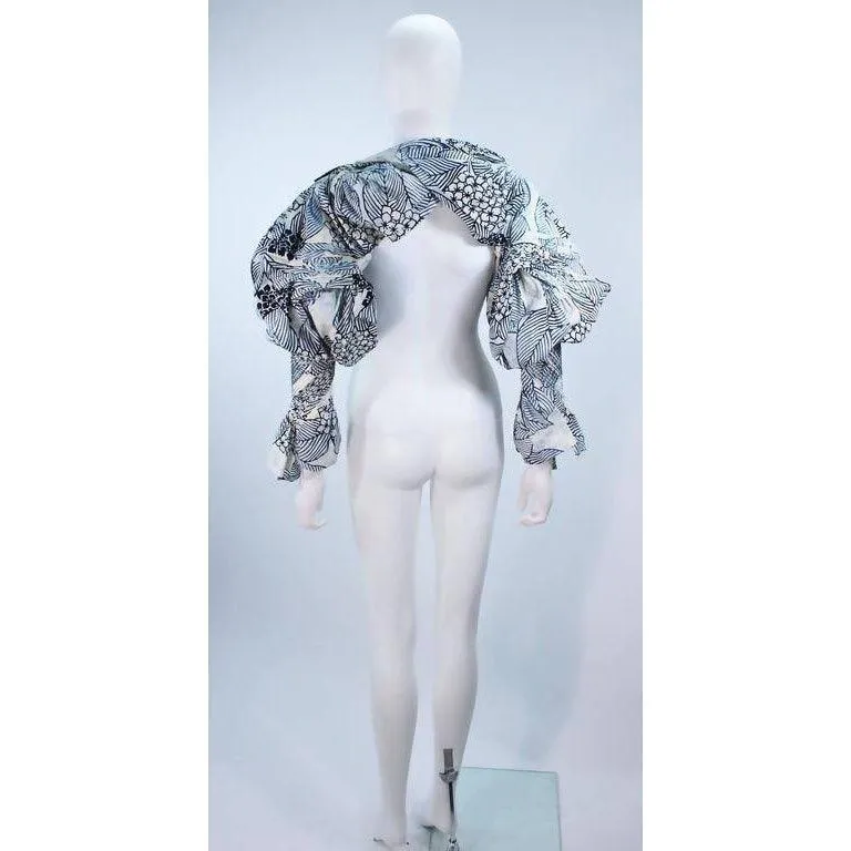 COMME DES GARÇONS Blue Floral Print with Open Back | Size S