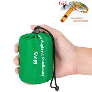 Compact Bivy Sack Emergency Survival Sleeping Bag Portable Waterproof Reusable Thermal Sleeping Bags Mylar Survival Blanket