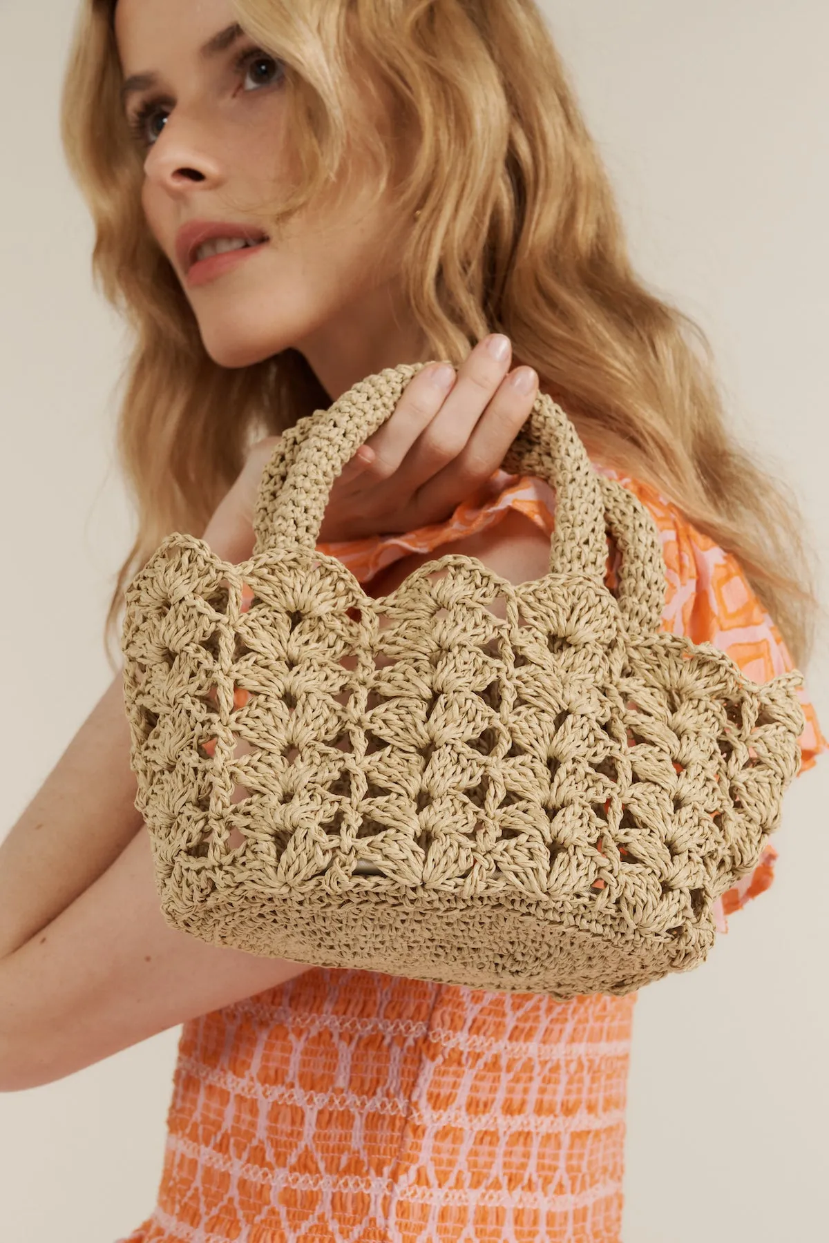 Coquillage Raffia Bag