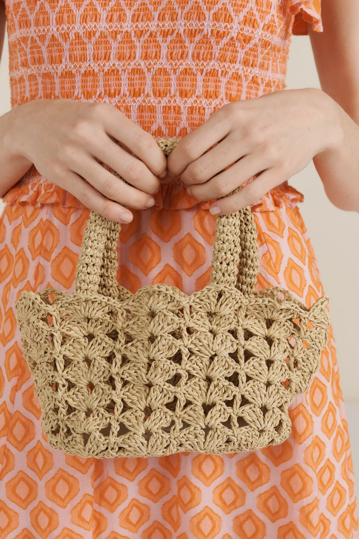 Coquillage Raffia Bag