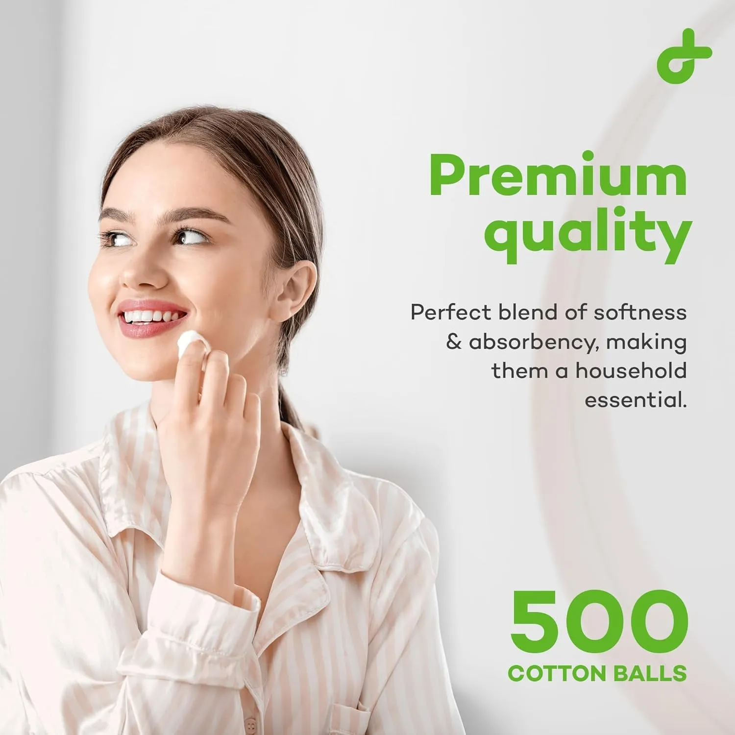 Cotton Balls for Face, Makeup & Nail Polish Remover, Medical Uses, & DIY Crafts | Non-Sterile Bulk Pack | Resealable Zip-Locked Bag | 100% Pure Cotton - Soft, Absorbent, Gentle (500 per Bag)