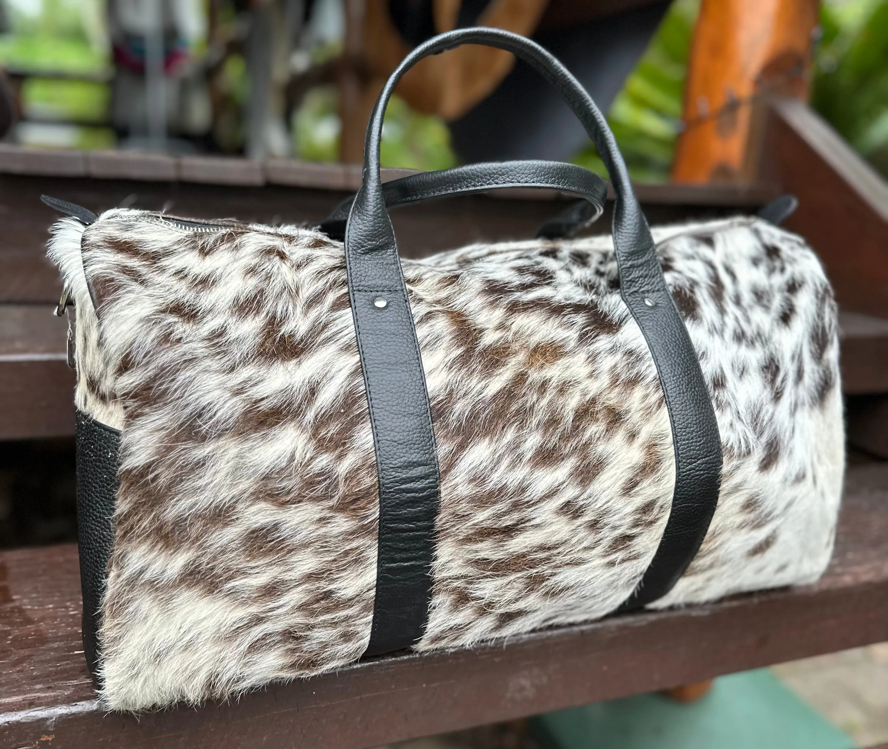 Cowhide Duffel Bag