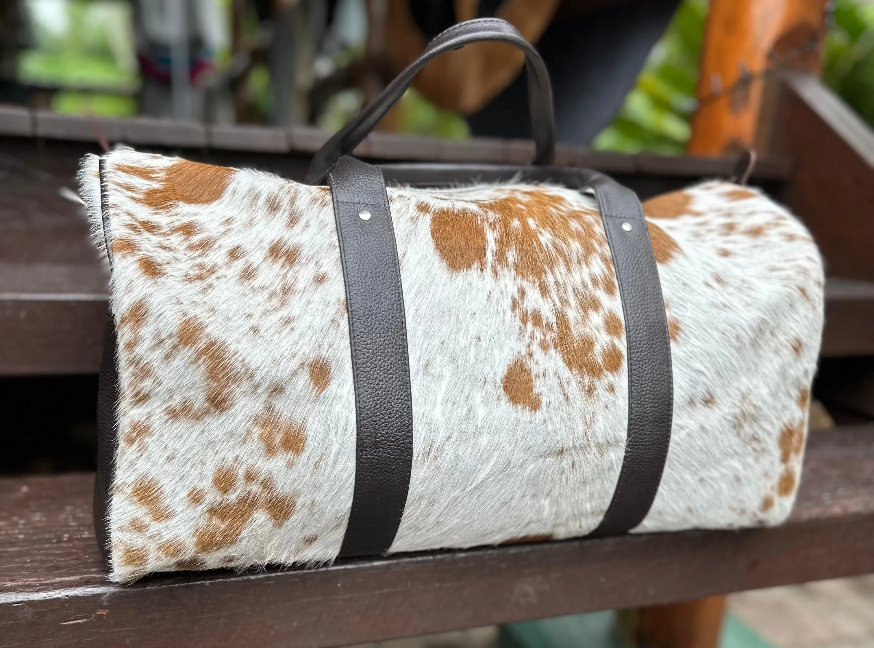 Cowhide Duffel Bag