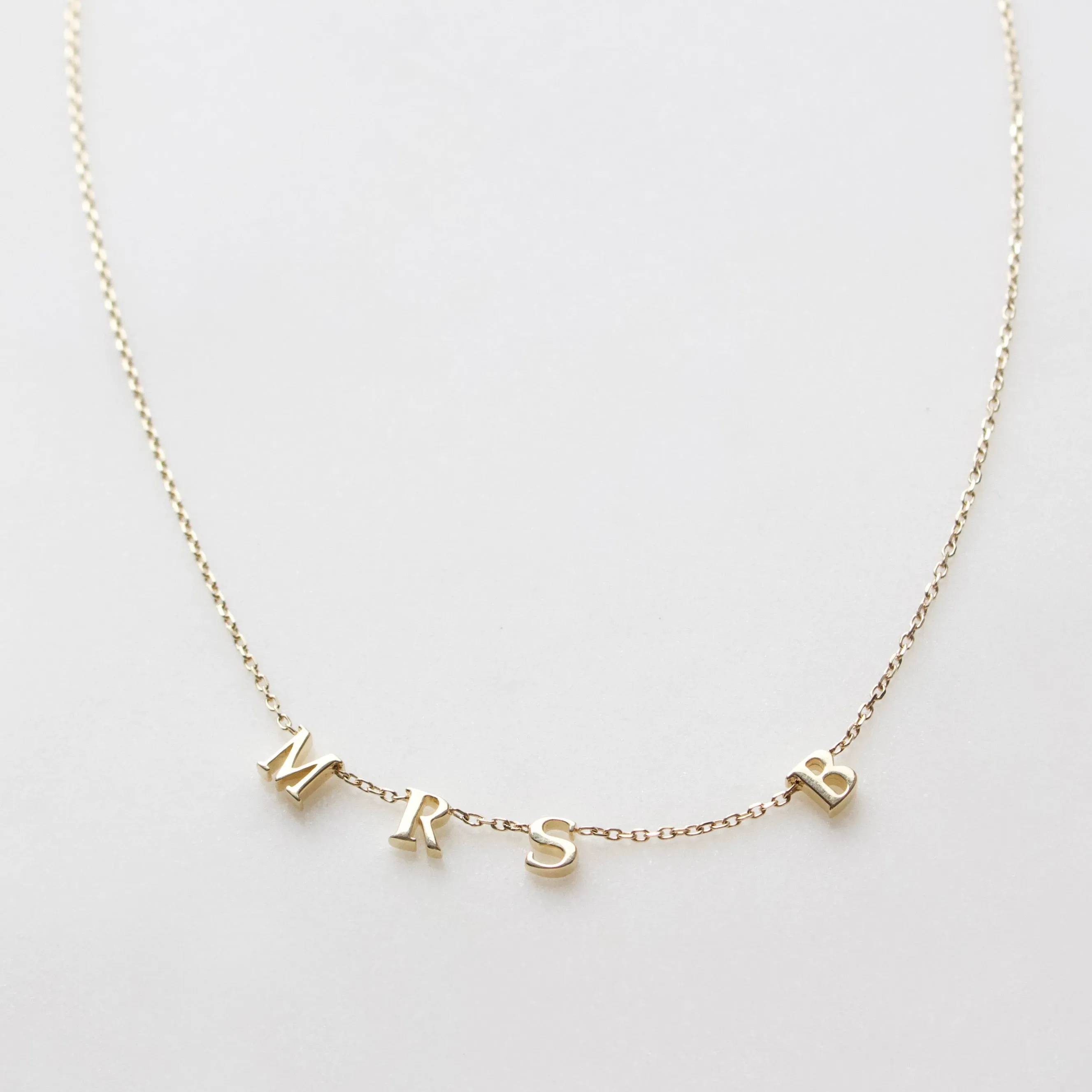Custom Made MRS Initial Necklace