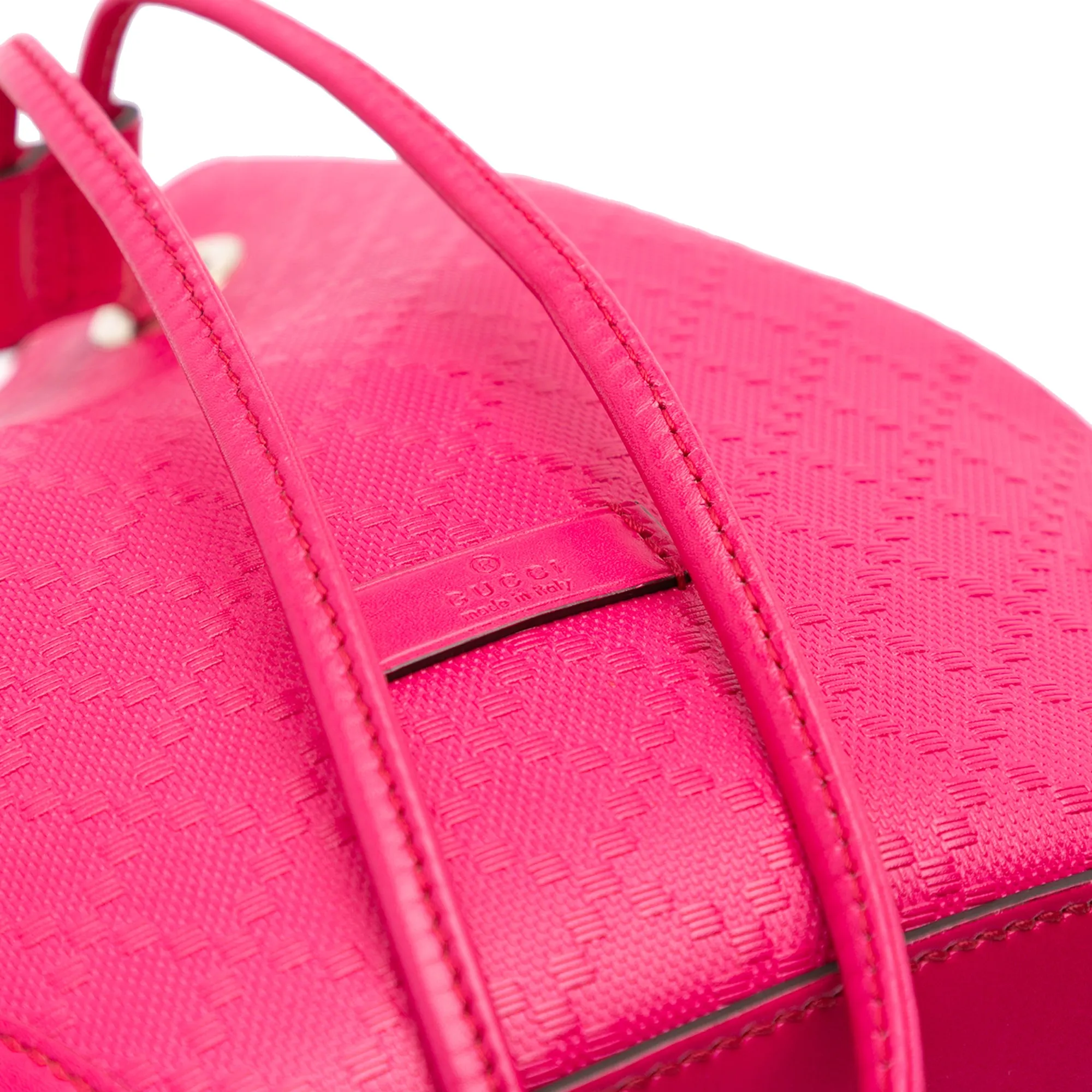 Diamante Leather Bright Bucket Bag