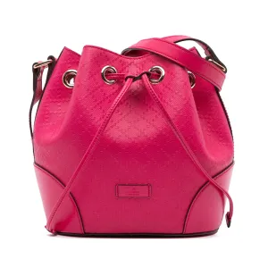 Diamante Leather Bright Bucket Bag