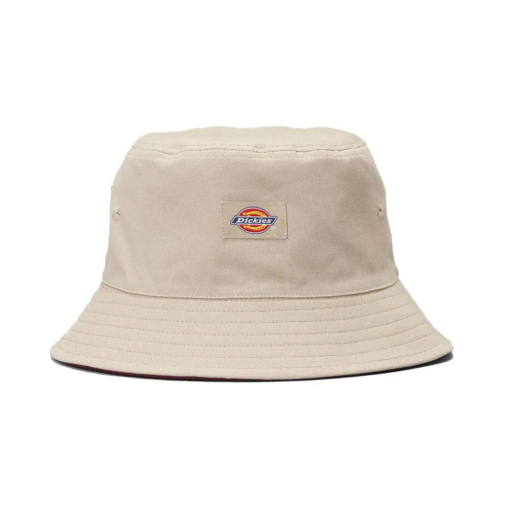 DICKIES CLASSIC LABEL REVERSIBLE BUCKET HAT - PORT/DESERT SAND