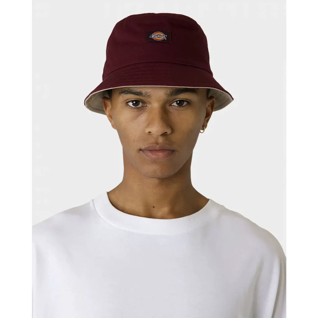 DICKIES CLASSIC LABEL REVERSIBLE BUCKET HAT - PORT/DESERT SAND