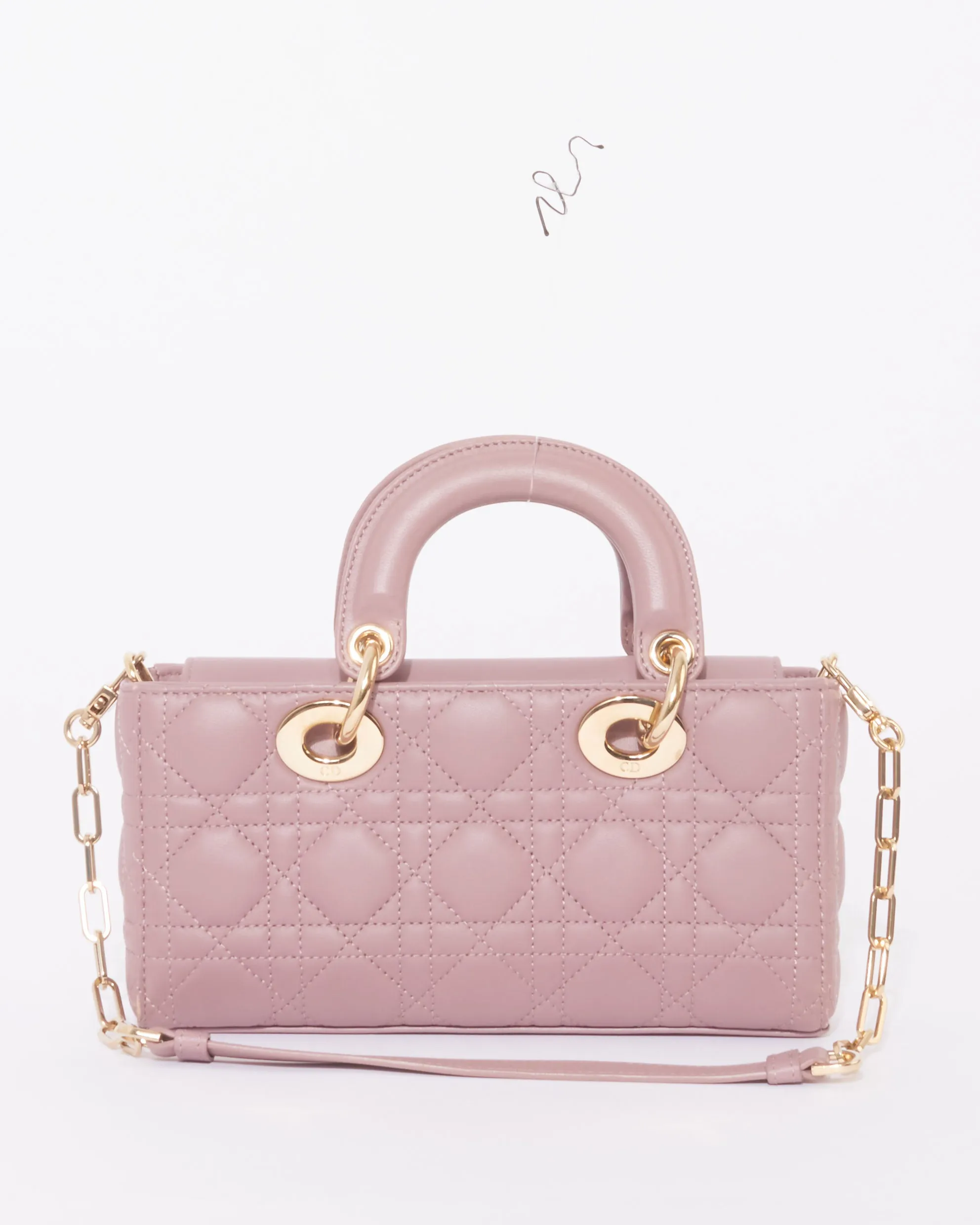 Dior Blush Pink Lambskin Cannage Leather Small D-Joy Bag