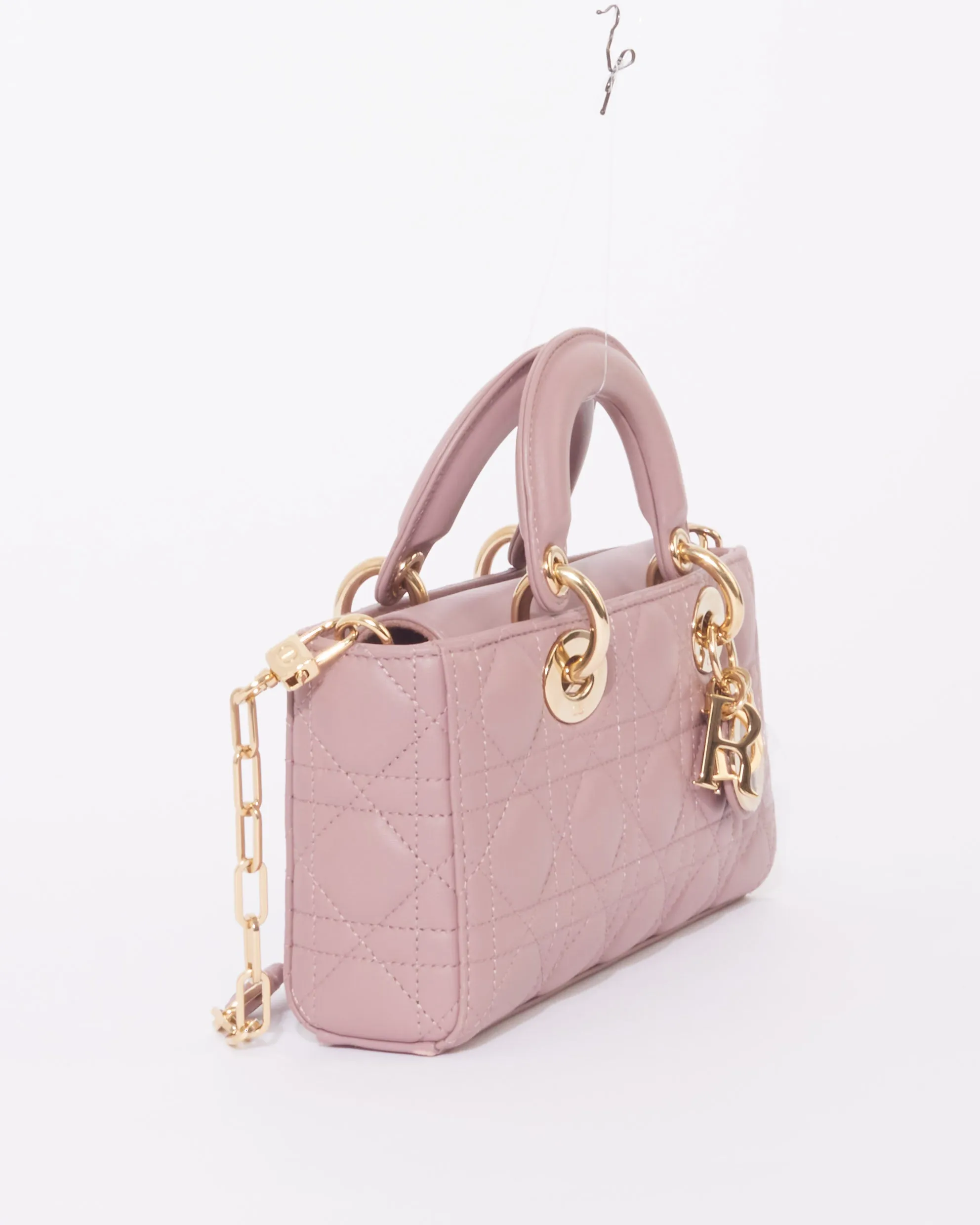 Dior Blush Pink Lambskin Cannage Leather Small D-Joy Bag