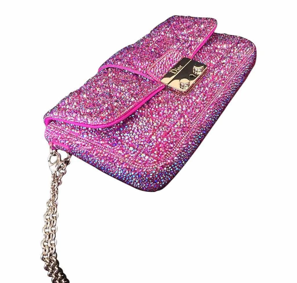 Dior Pink Crystal Bag - Custom Order