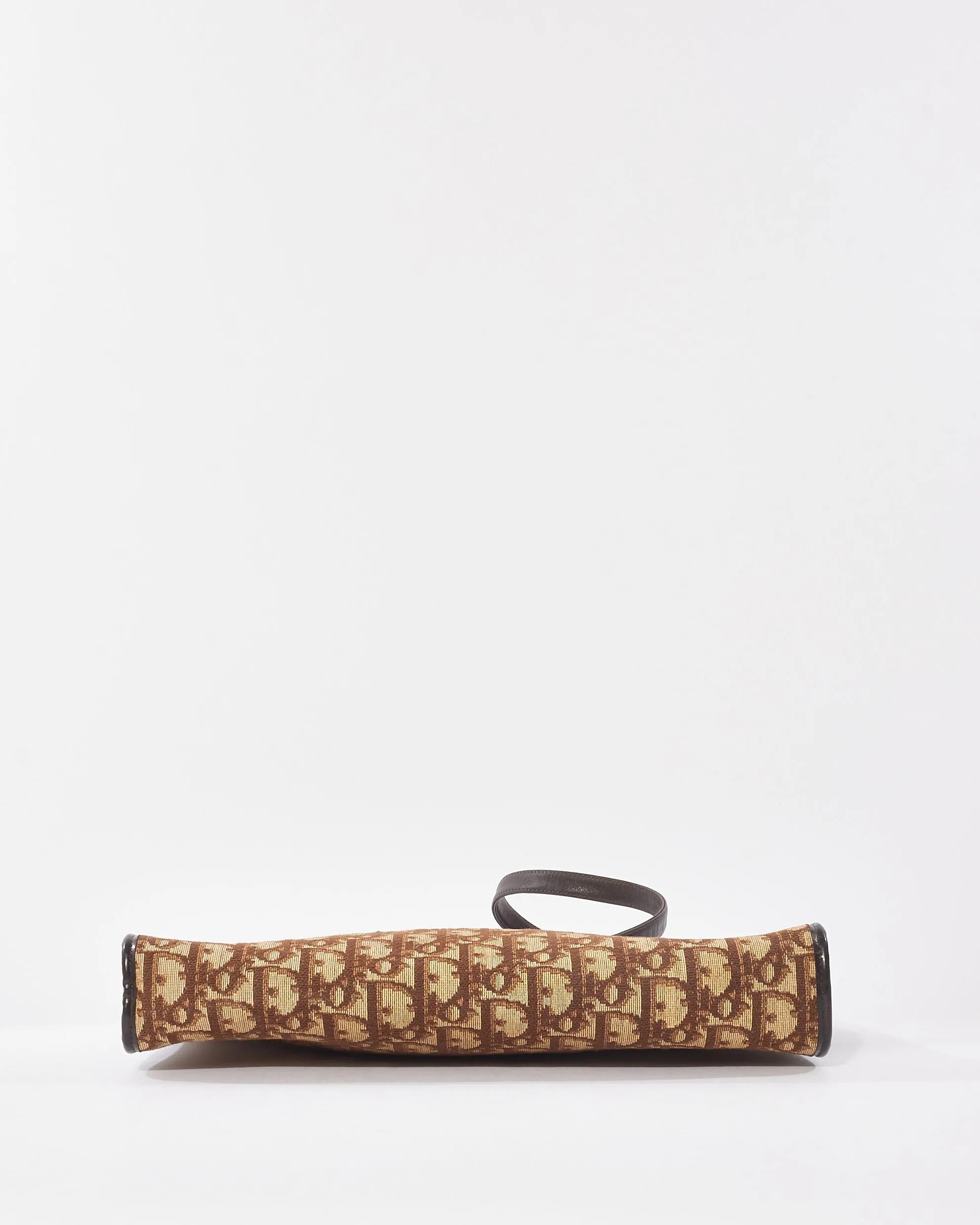 Dior Vintage Brown Oblique Canvas Shoulder Bag