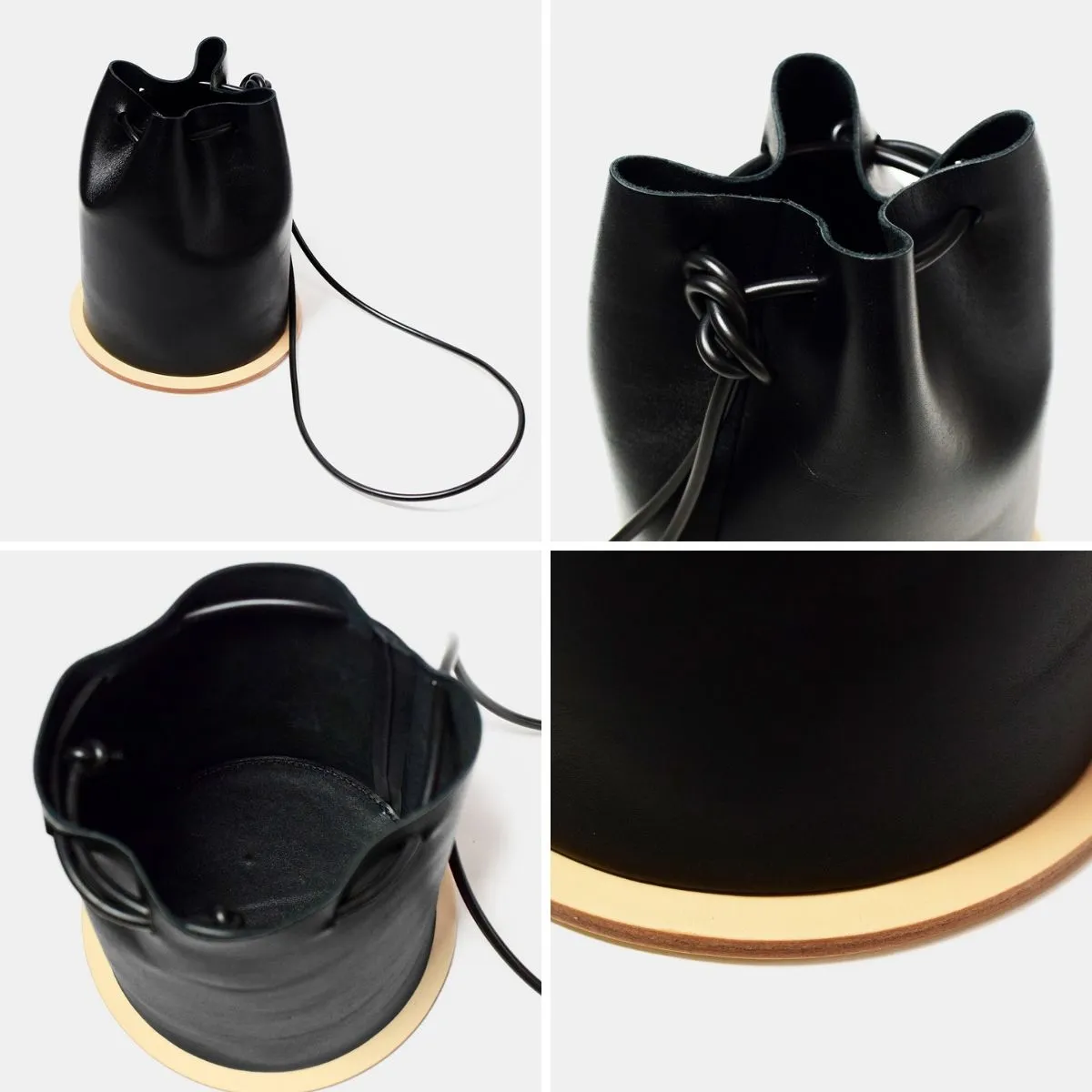 Disc in Black Bucket Bag