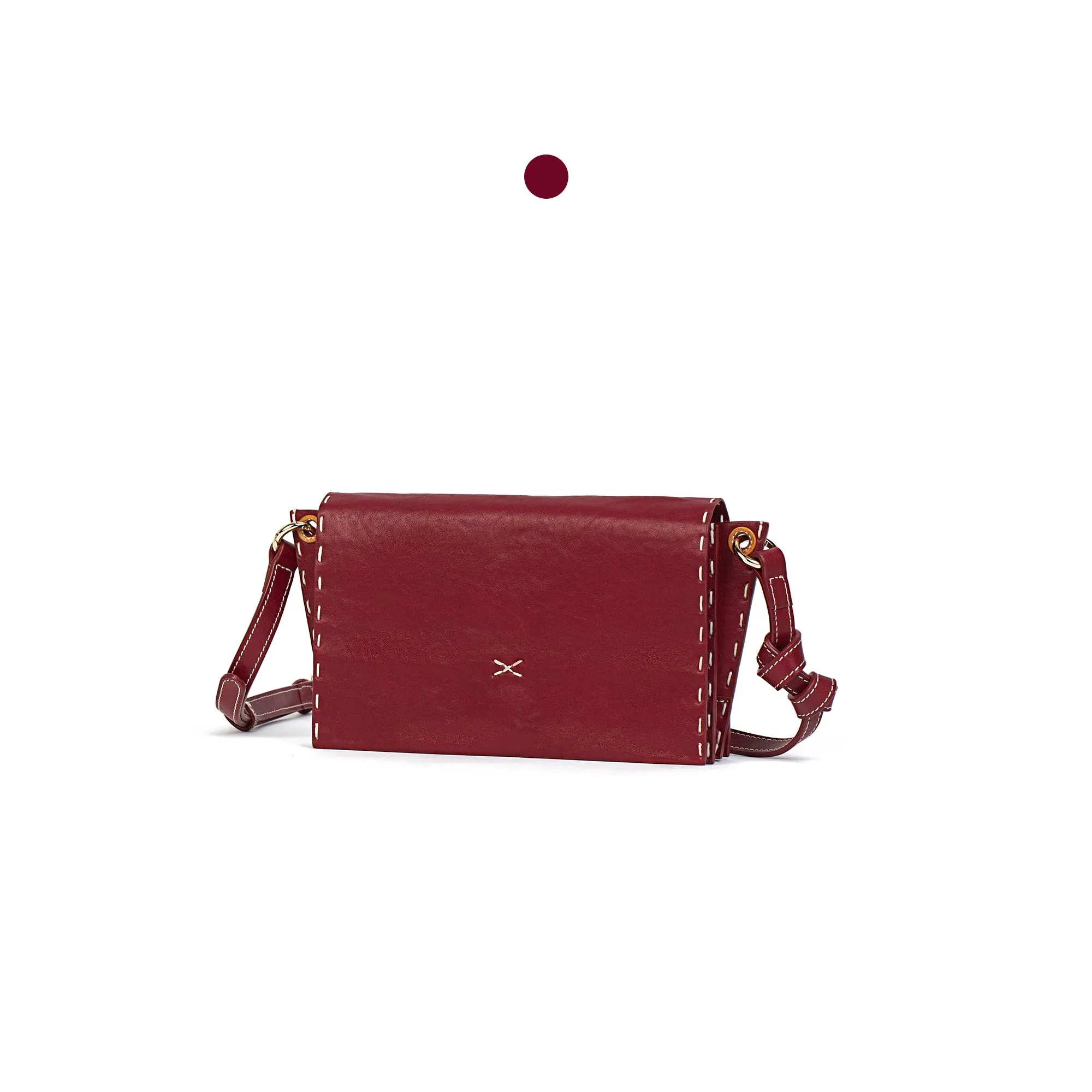DIY Bag Kits - Original Design Niche Retro Red Crossbody One-shoulder Square Bag