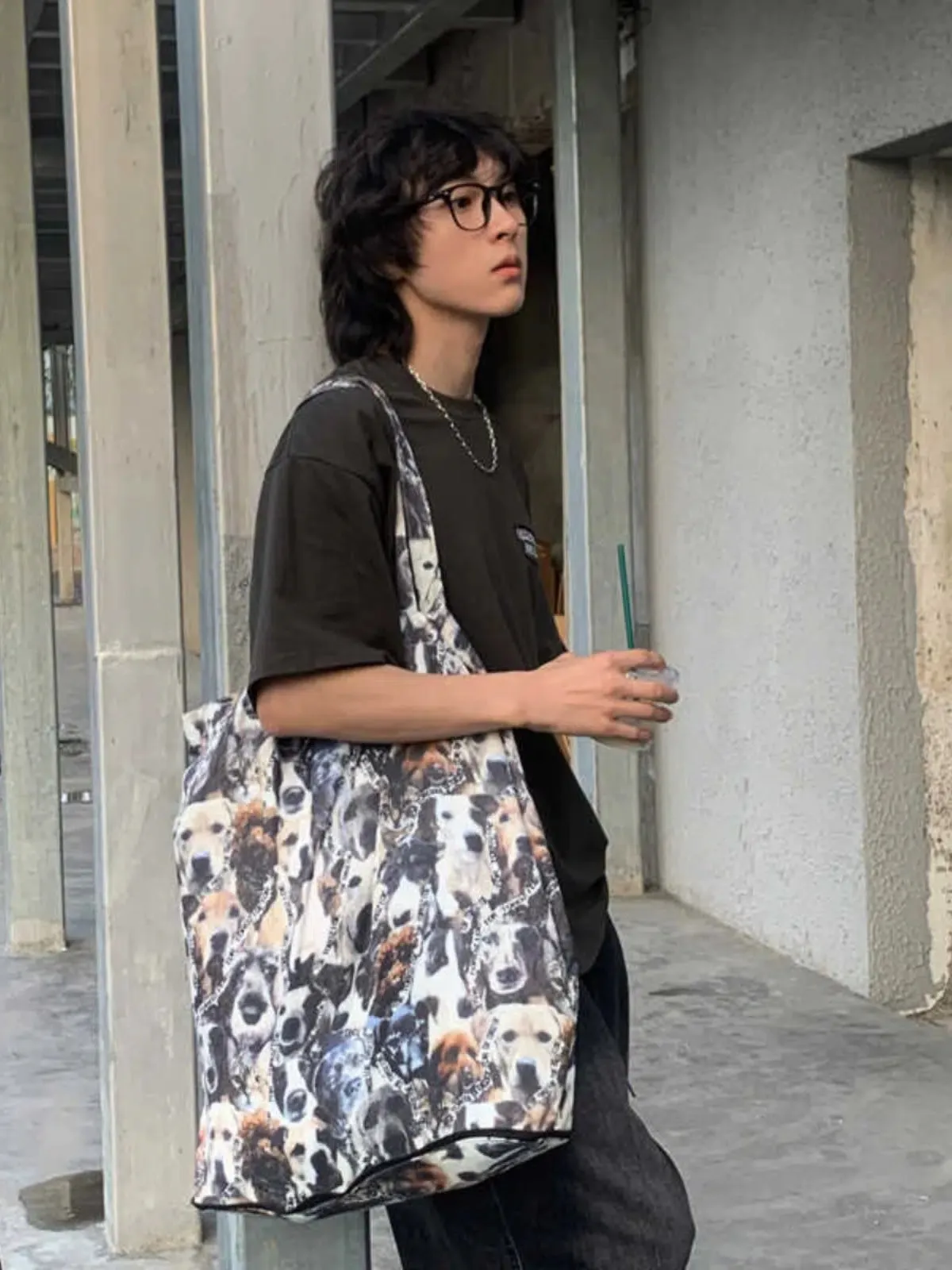 Dog Print Tote Bag