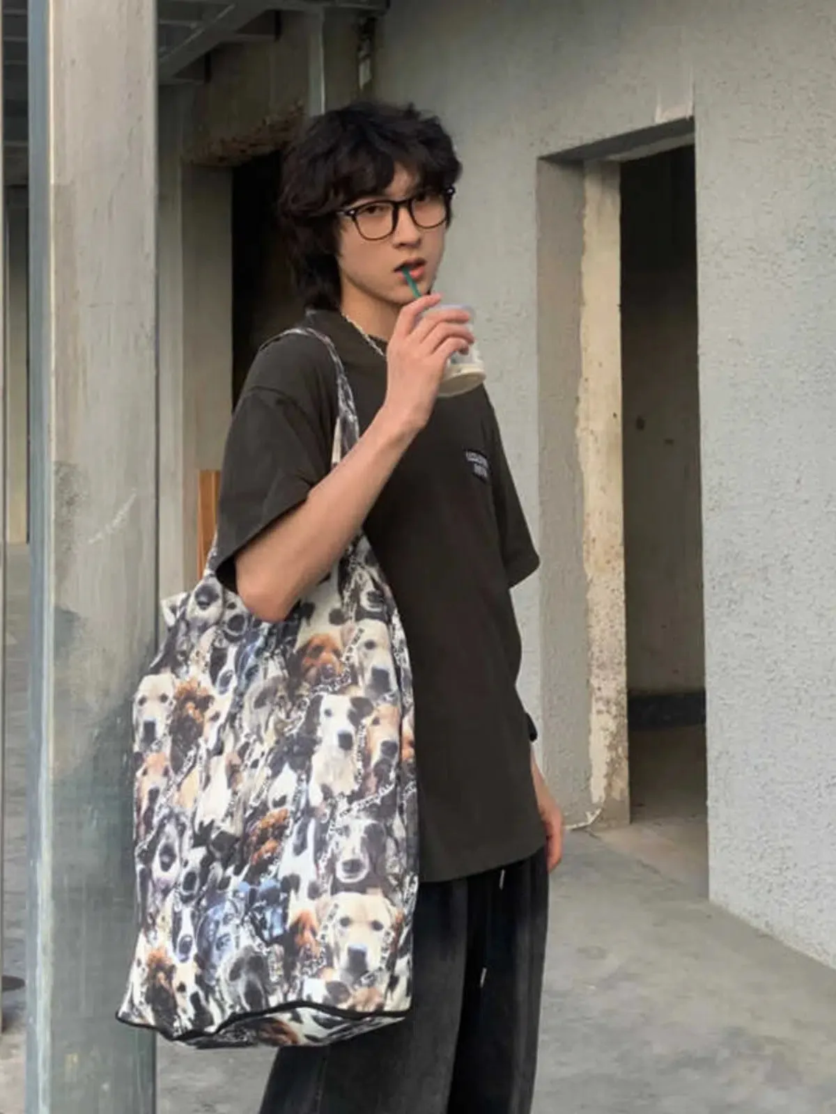 Dog Print Tote Bag