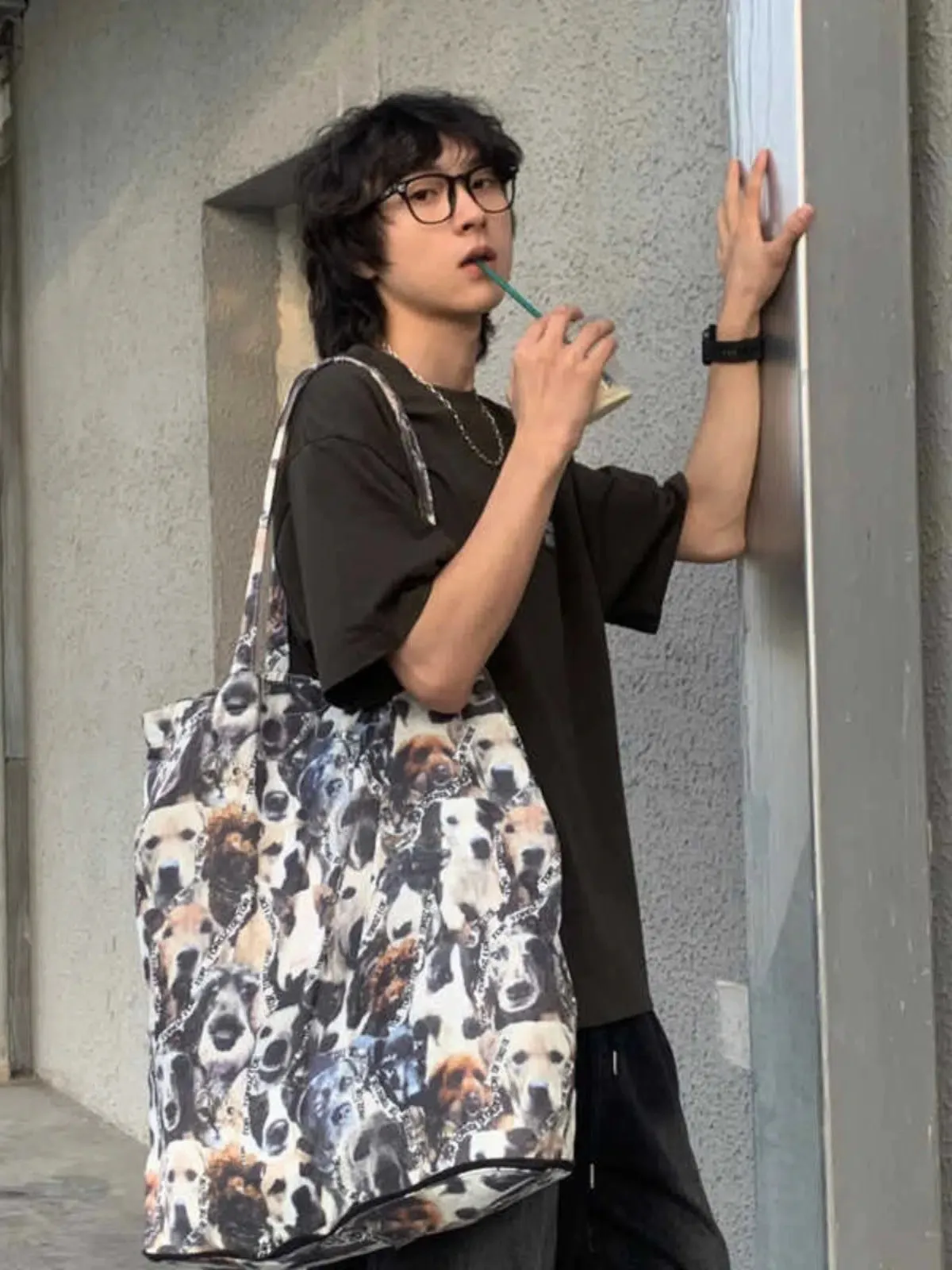 Dog Print Tote Bag