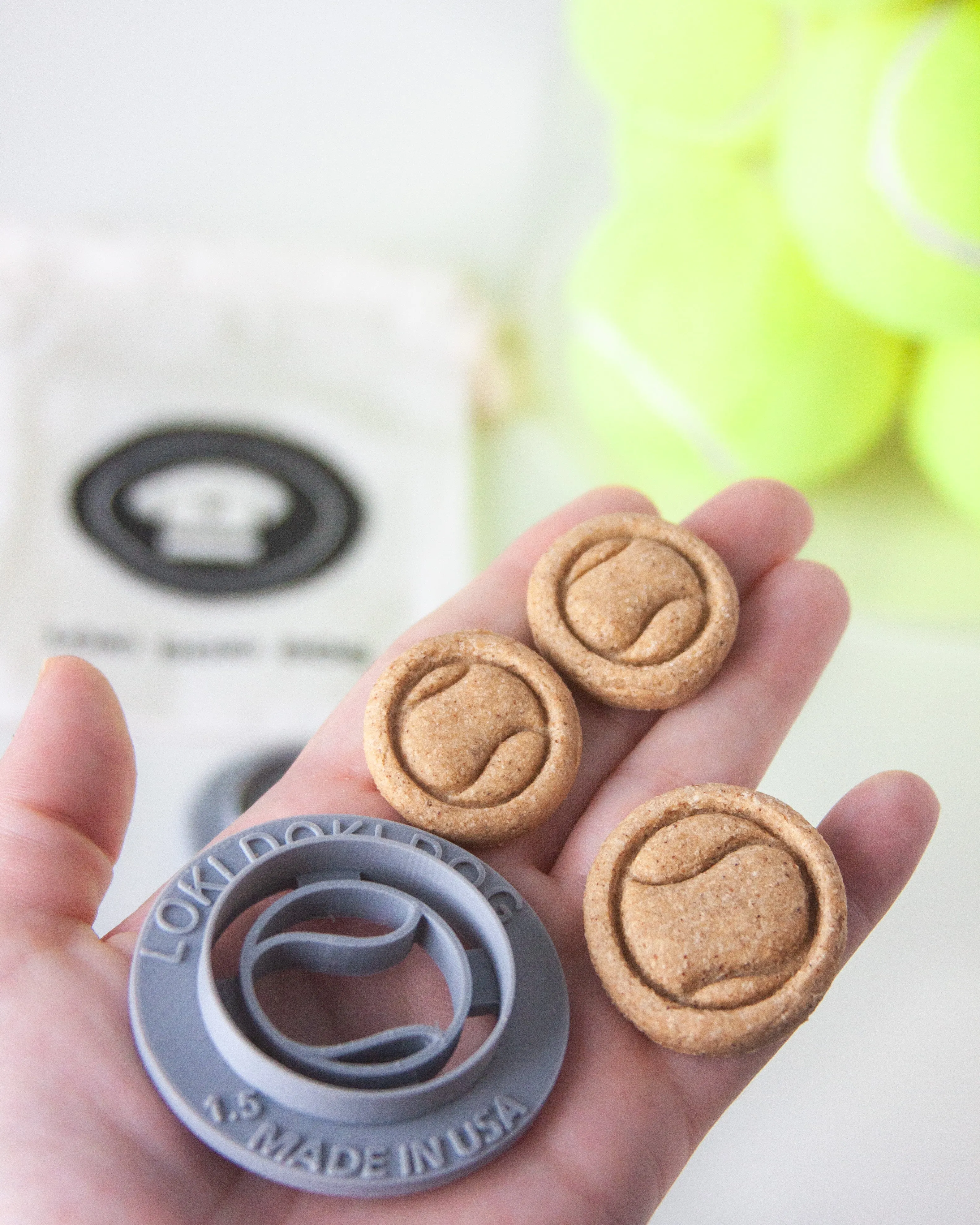 Dog Tennis Ball Shape Cookie Cutters (BUNDLE of 3)