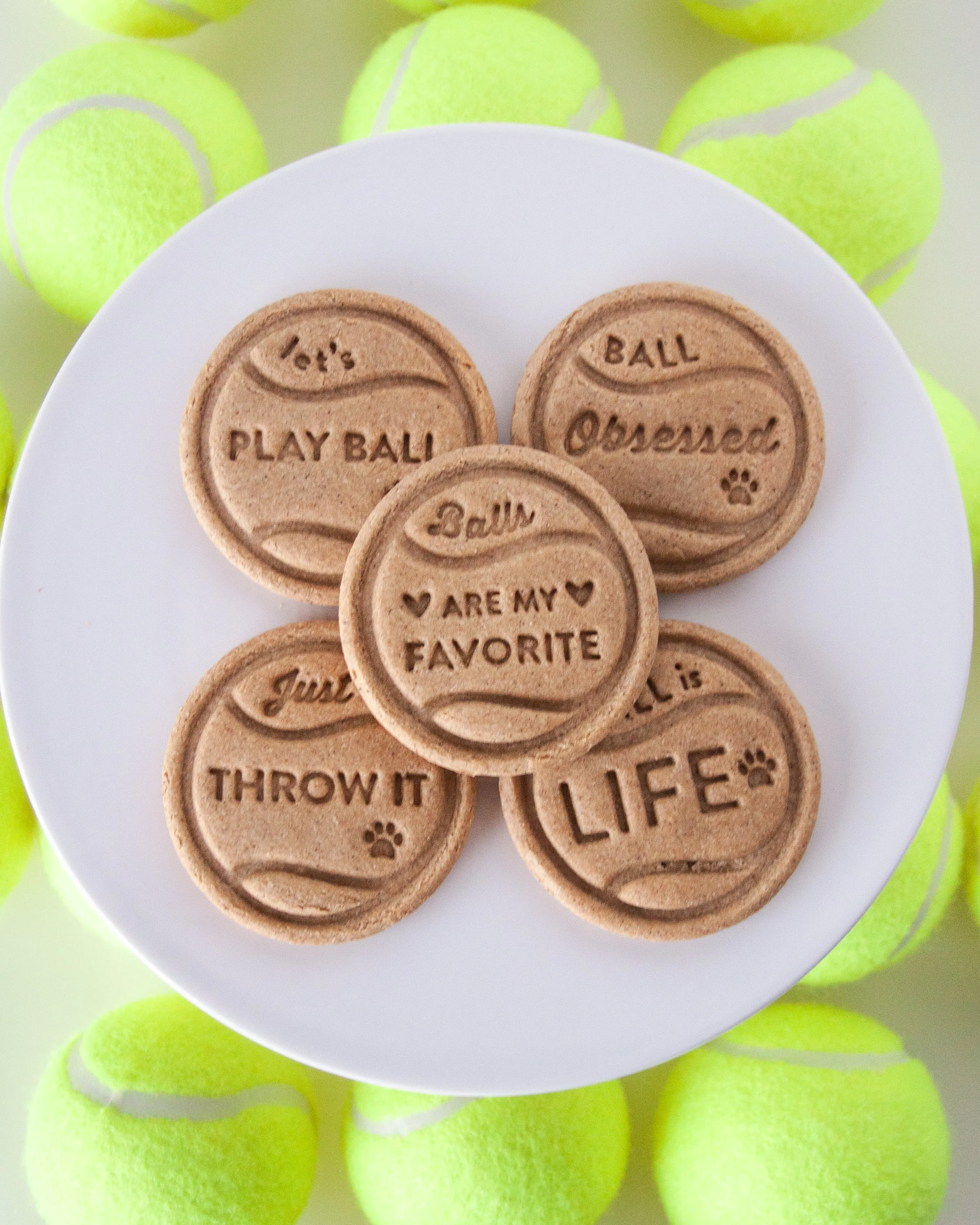 Dog Tennis Ball Shape Cookie Cutters (BUNDLE of 3)
