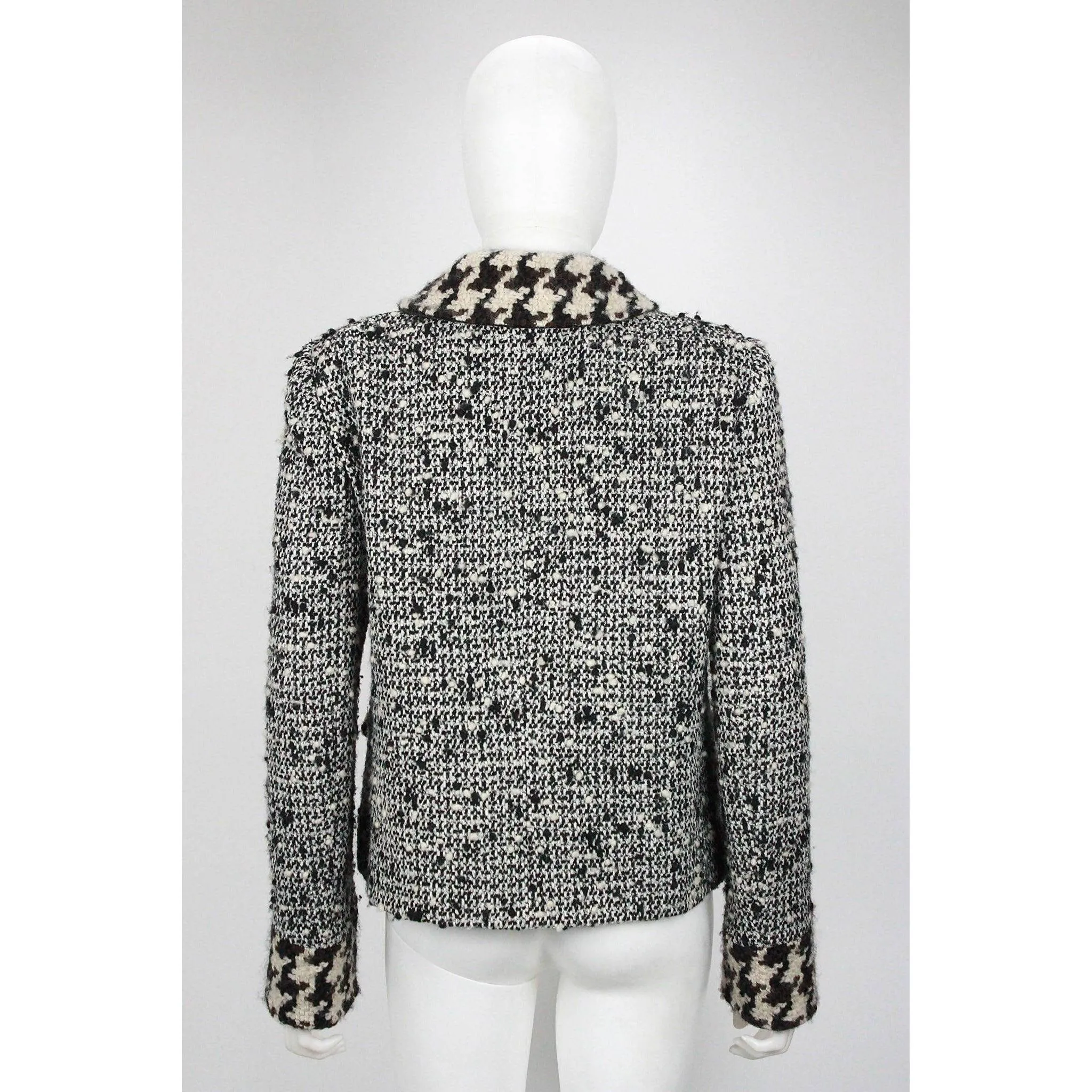 DOLCE & GABBANA Boucle Wool Double-Breasted Jacket | Size EU 44