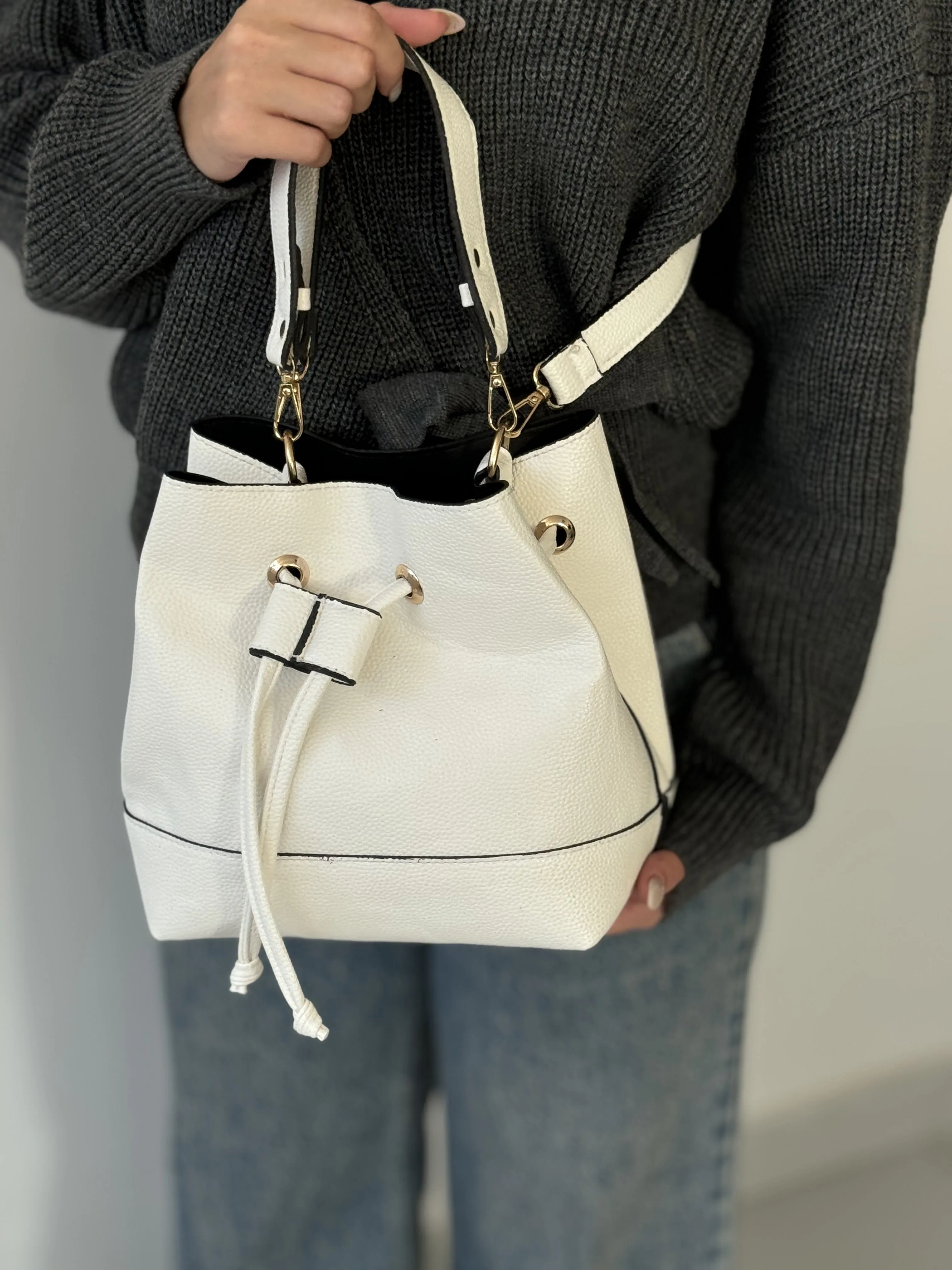 Drawstring Bucket Bag