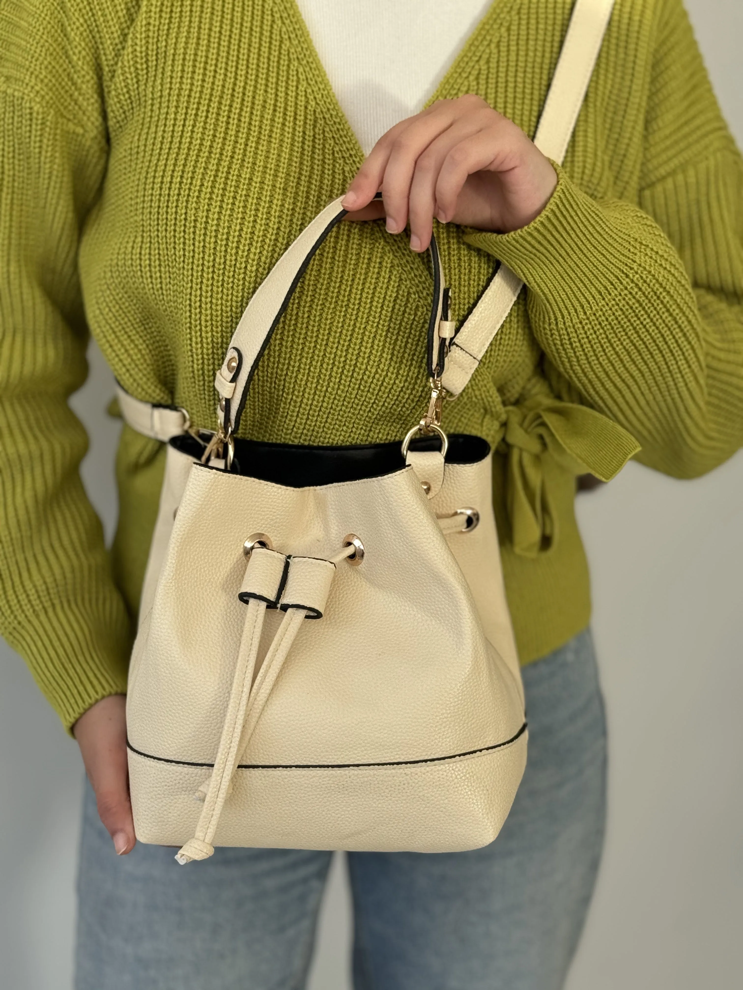Drawstring Bucket Bag