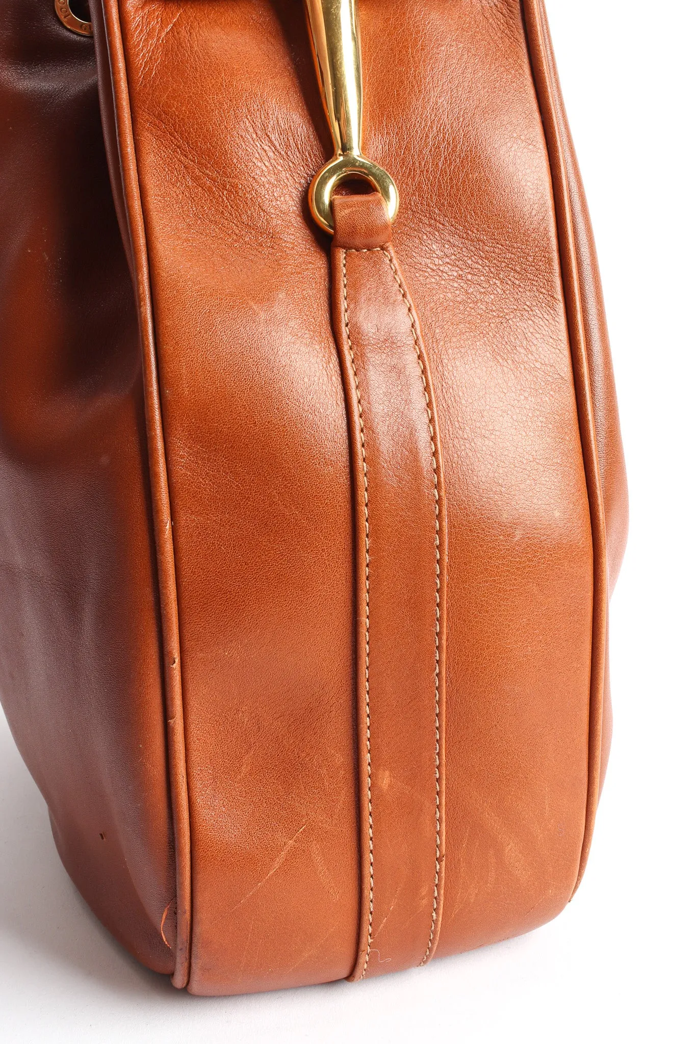 Drawstring Leather Bucket Bag