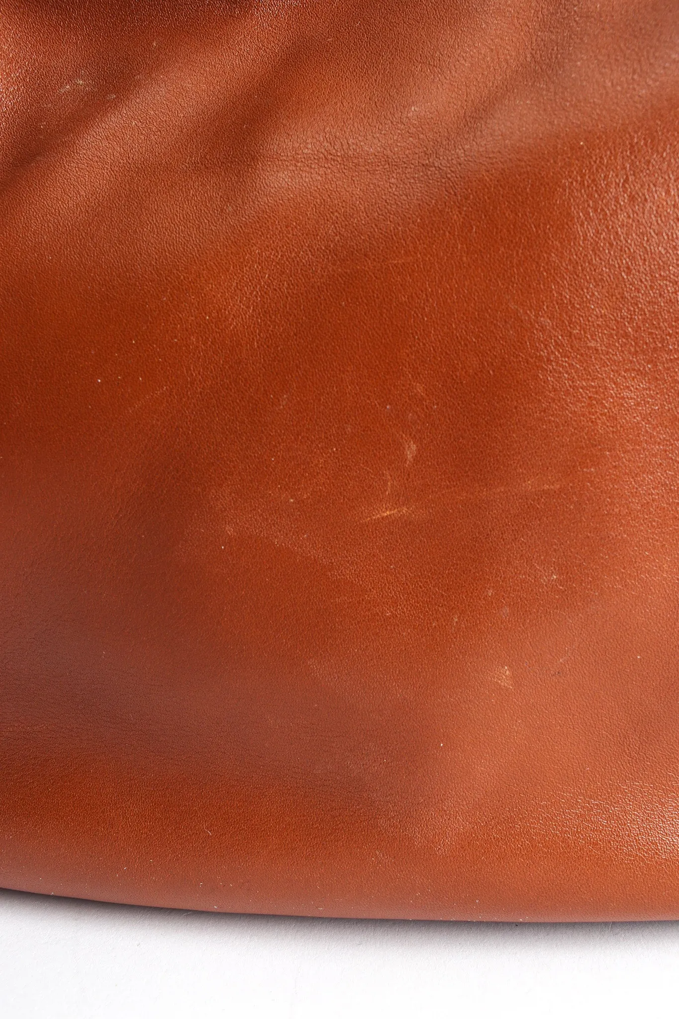 Drawstring Leather Bucket Bag